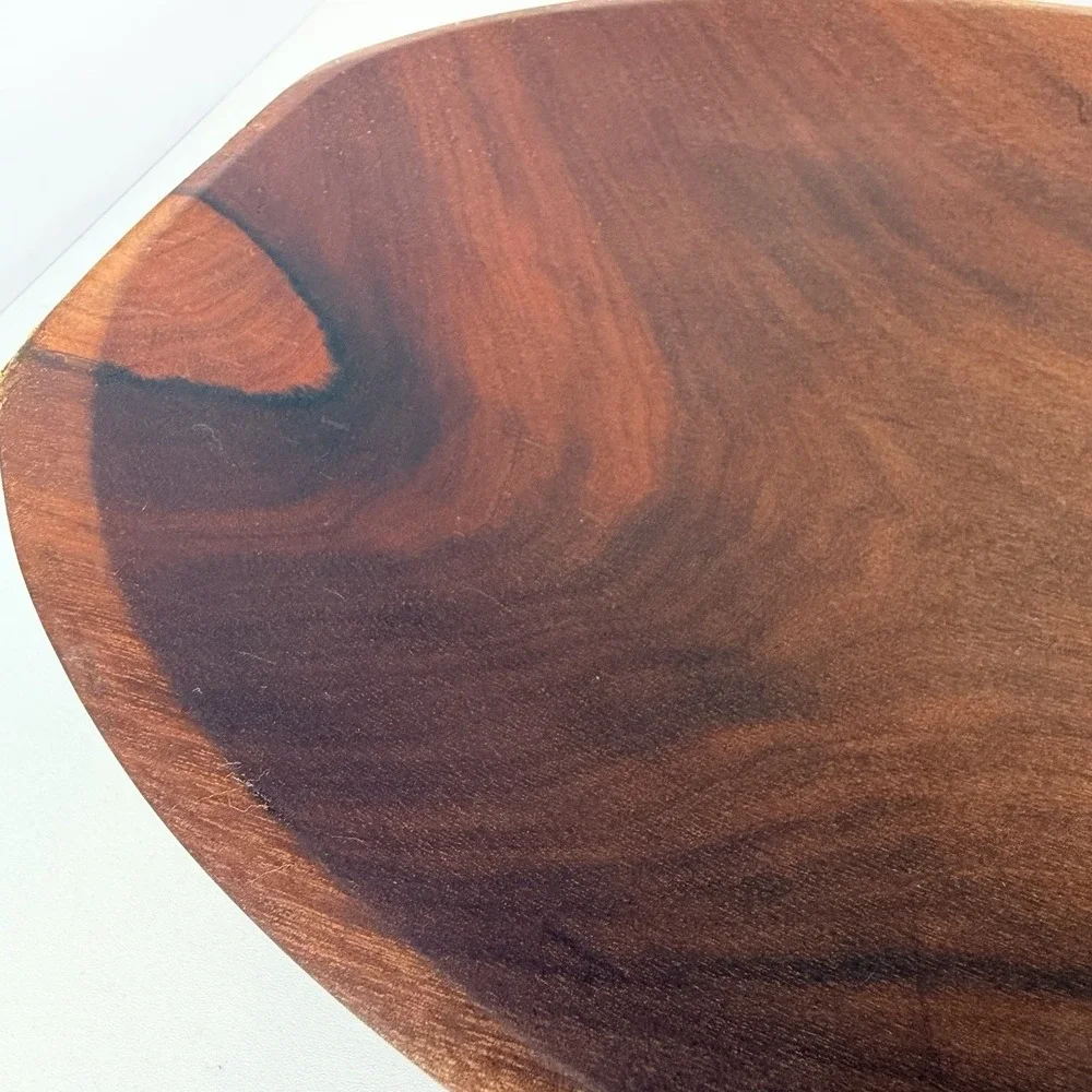 Hand Carved Teak Wood Decorative Bowl Fruit Bowl, Trinket Bowl Minimalist